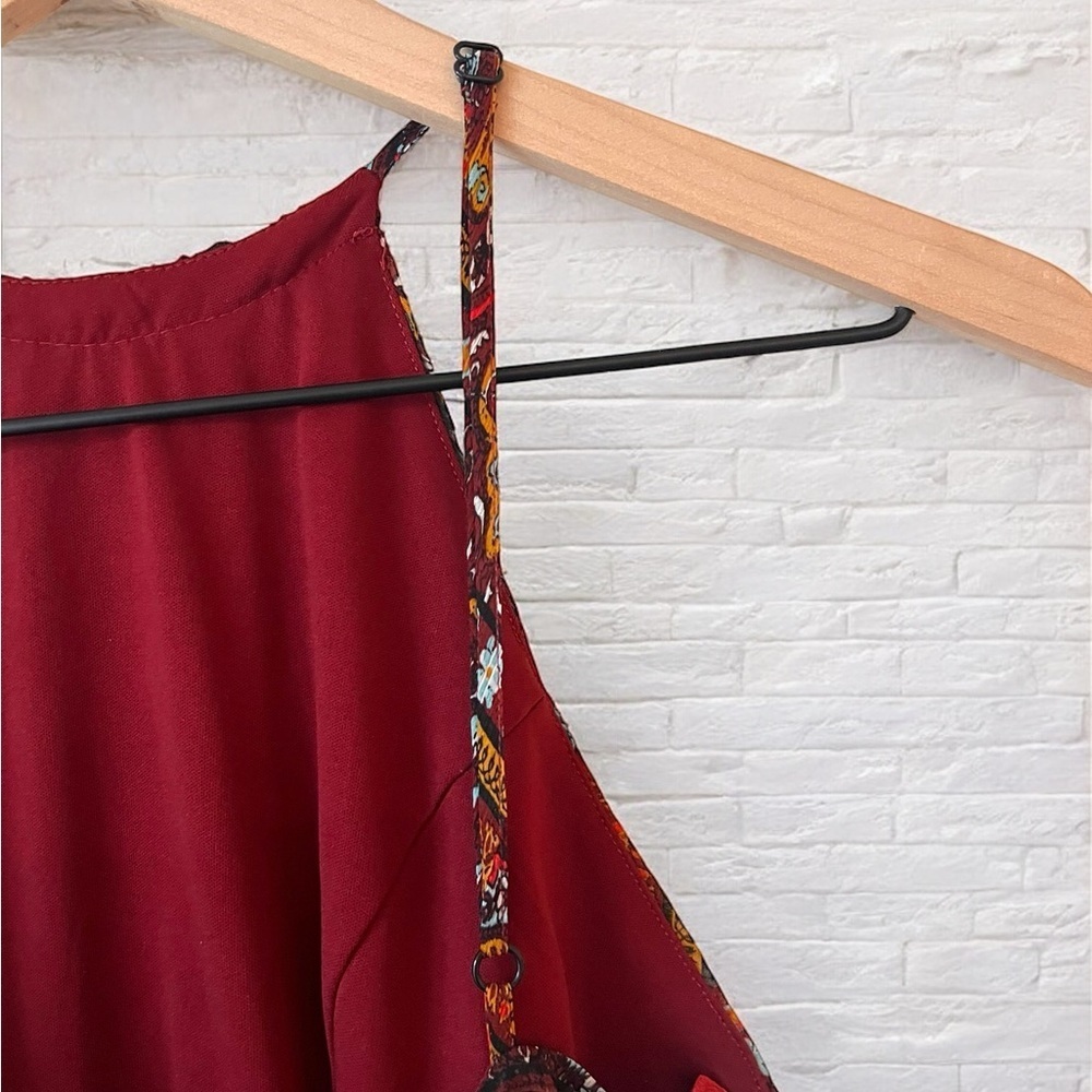 Gianni Bini Boho Paisley Waist Cutout Halter Maxi Dress Size S - Picture 9 of 13
